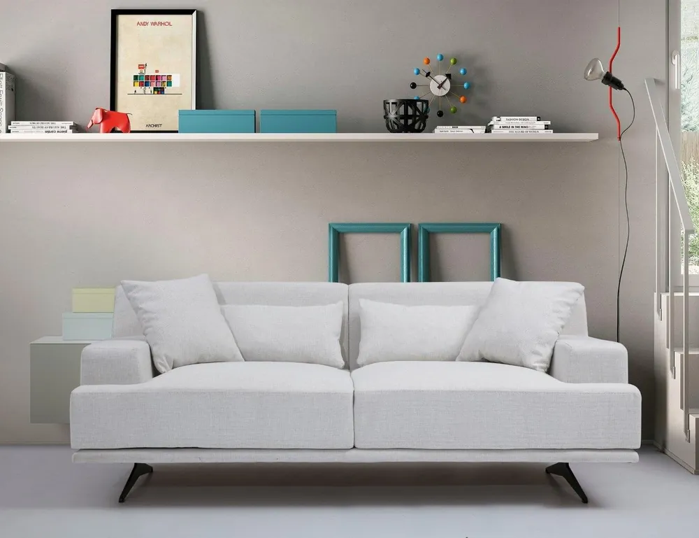 Neu Im Sortiment 2-Sitzer Sofa Bentley Mikrofaser Beige oder Grau