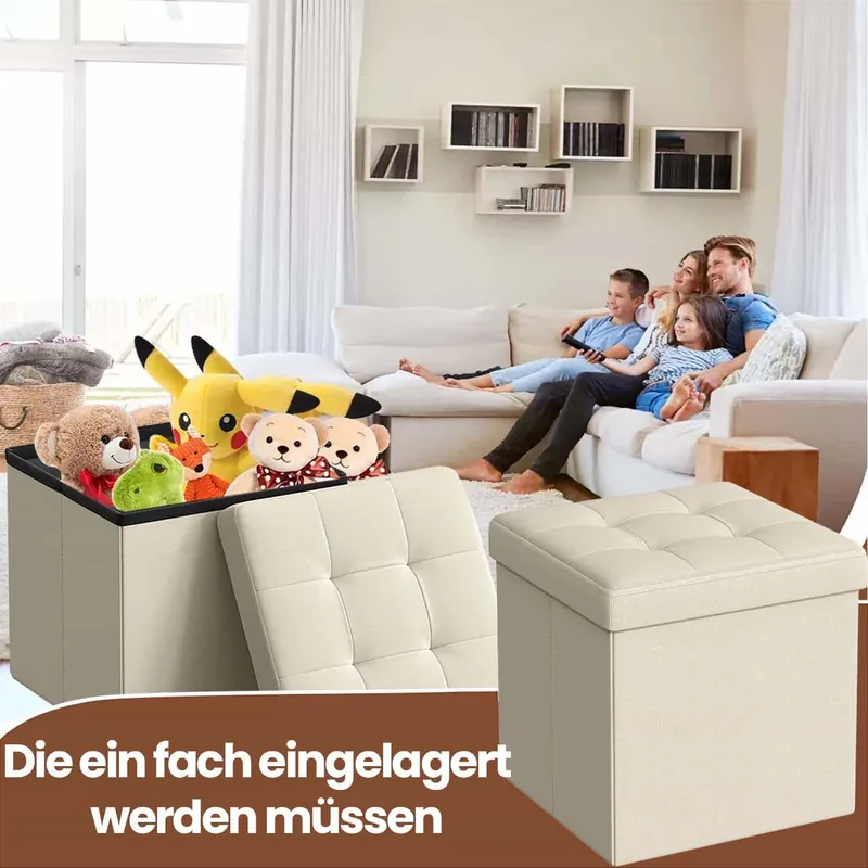 30 cm Sitzbank mit Stauraum, klappbare Sitztruhe, Aufbewahrungsbox Abverkauf