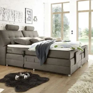 Boxspringbett Palermo Mikrofaser Soro mit Motor & Stauraum Heißes Angebot