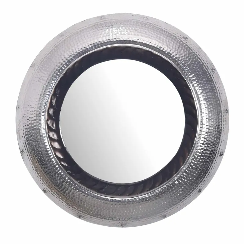 Wandspiegel 74 cm Metall Design Hängespiegel Silber Neu Im Sortiment