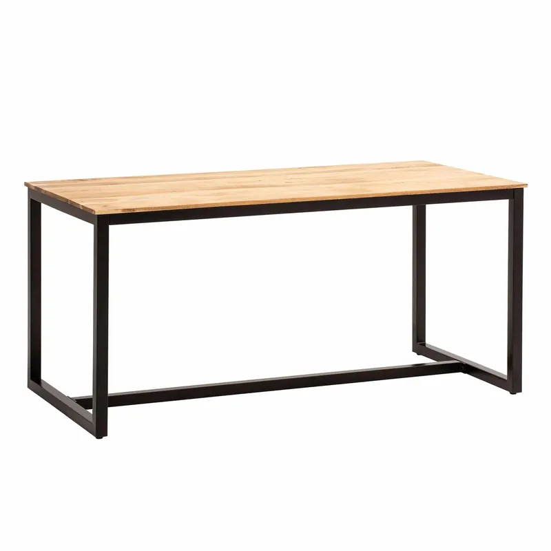 Bestpreis Esszimmertisch 180x90x76 cm Akazie Massivholz Metall Esstisch Loft-Style