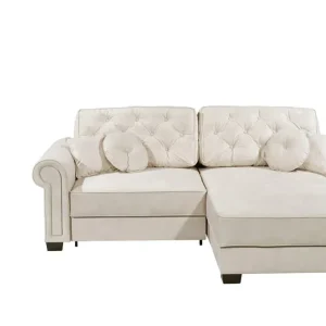 Sofa Colonia – ED Exciting Design – Cream | Mikrovelours Salvador |beidseitig montierbar Geprüft