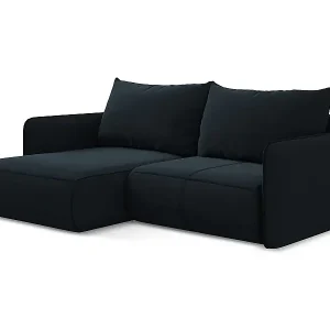 2,5-Sitzer Ecksofa mit Schlaffunktion - Ecke Links - Samt - Königsblau - NANEA Neue Kollektion