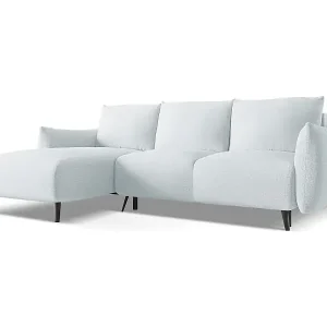 3-Sitzer Ecksofa mit Schlaffunktion - Ecke Links - Chenille - Hellblau - MALIE Versand Am Gleichen Tag