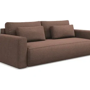 3-Sitzer Sofa mit Schlaffunktion - - Strukturstoff - Puderrosa - KAPUA Neu Im Sortiment