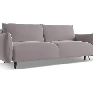 3-Sitzer Sofa mit Schlaffunktion - - Samt - Lavendel - MALIE Highlight