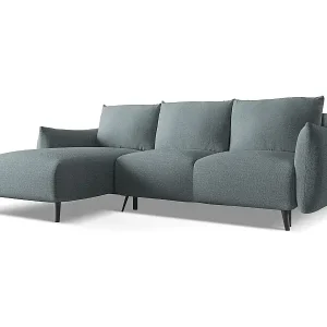 3-Sitzer Ecksofa mit Schlaffunktion - Ecke Links - Chenille - Jeans - MALIE Markenware