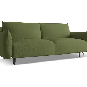 3-Sitzer Sofa mit Schlaffunktion - - Chenille - Flaschengrün - MALIE Garantierte Lieferung