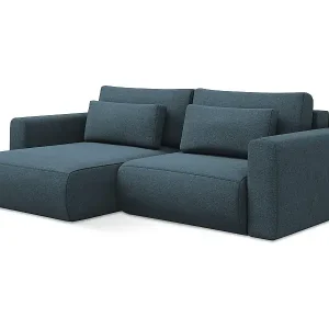 2-Sitzer Ecksofa mit Schlaffunktion - Ecke Links - Strukturstoff - Jeans - KAPUA Kostenloser Rückversand