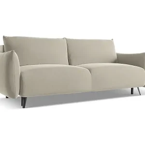 3-Sitzer Sofa mit Schlaffunktion - - Samt - Perle - MALIE Versand Am Gleichen Tag