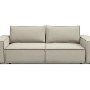 3-Sitzer Sofa mit Schlaffunktion - - Samt - Perle - KIMO Knallerangebot