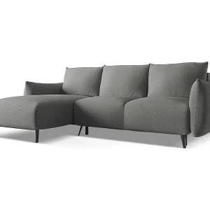 3-Sitzer Ecksofa mit Schlaffunktion - Ecke Links - Chenille - Elefant - MALIE Preiswert