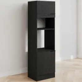 Küchensäulenschrank Anna - 60x58x210cm - 2 Türen - Eiche schwarz Dekor Must-Have