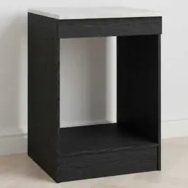 Küchenunterschrank Anna - 60x60x87cm - für Backofen oder Geschirrspüler - Eiche schwarz Dekor/weißer Stein Meistverkauft