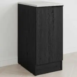Küchenunterschrank Anna - 40x60x87cm - 1 Tür - Eiche schwarz Dekor/weißer Stein Knallerangebot