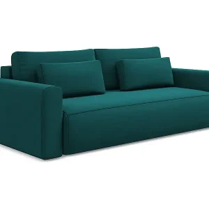 3-Sitzer Sofa mit Schlaffunktion - - Samt - Marine - KAPUA Schnäppchen