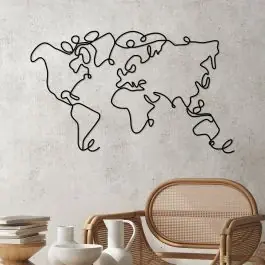 Daiyu Dekoratives Wandaccessoire aus Metall | 100 % METALL | 120 x 70 x 1,5 cm Preisreduziert