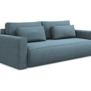 3-Sitzer Sofa mit Schlaffunktion - - Strukturstoff - Hellblau - KAPUA Versand Am Gleichen Tag