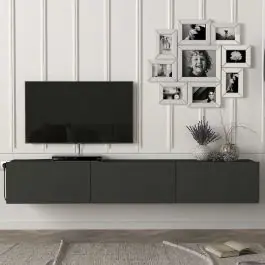 TV-Schrank Damla - 180x30x30cm - 3 Türen - anthrazit Kostenloser Versand