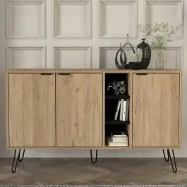 Sideboard Dorel - 140x40x83cm - drei Türen - Eiche Dekor Nur Heute