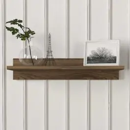 Zertifiziert Wandregal Delit - 60x22x12cm - Nussbaum Dekor