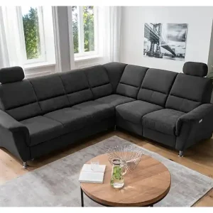 Abverkauf MYHOMELANDO Paris Ecksofa – Schlaffunktion, elektrische Relaxfunktion, USB-Anschluss