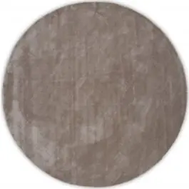 Runder Viskoseteppich Indra Ø 200 cm Beige Venture Design Echt