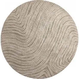Direkt Vom Hersteller Wohnzimmerteppich Melle Venture Design - Rund - Polyester - 200 cm - Beige