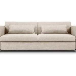 Kracherpreis CXL by Christian Lacroix - 3-Sitzer ausklappbares Sofa "Yanis" Sitzer aus strukturiertem Stoff beige - 202x102x80cm