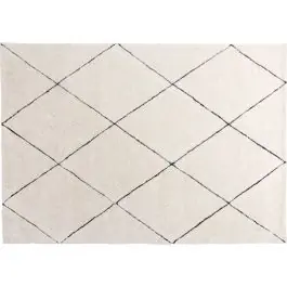 Aktuell Wohnzimmerteppich Patrik Venture Design - Polyester - 230x160 cm - Weiß/Schwarz