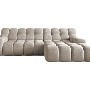 Ecksofa CAMPILE mit elektrisch verschiebbarem Sitz, verstellbare Kopfstützen, Rechts-Layout, 288x119x85 cm, Farbe Grau Highlight