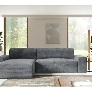 Abverkauf Ecksofa COCO L mit Schlaffunktion Farbe: TILIA 90
