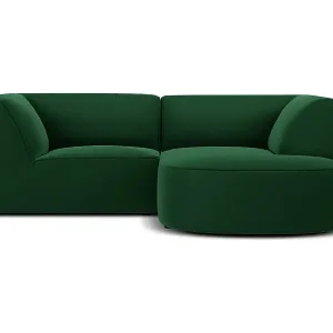 CXL by Christian Lacroix - 3-Sitzer Ecksofa rechts "Charles" Sitzer aus Samt grün - 186x180x69cm Top-Seller