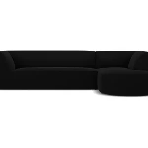 Solange Der Vorrat Reicht CXL by Christian Lacroix - 4-Sitzer Ecksofa rechts "Charles" Sitzer aus Samt schwarz - 273x180x69cm
