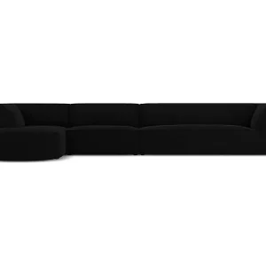 CXL by Christian Lacroix - 5-Sitzer Ecksofa links "Charles" Sitzer aus Samt schwarz - 366x180x69cm Letzte Chance