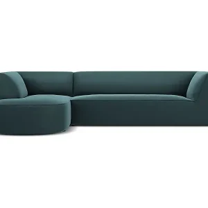 CXL by Christian Lacroix - 4-Sitzer Ecksofa links "Charles" Sitzer aus Samt blau - 273x180x69cm Solange Der Vorrat Reicht