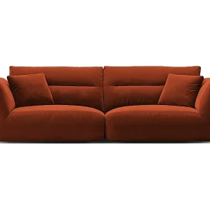 Sonderaktion CXL by Christian Lacroix - 4-Sitzer modulares Sofa "Maurie" aus Samt auburn - 264x107x90cm