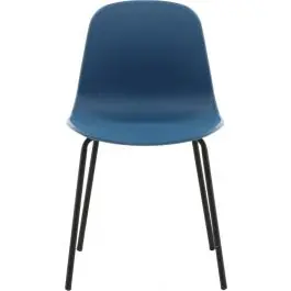 Direktkauf Esszimmerstuhl Arctic Venture Design - blauer Kunststoff - 48x82x49 cm - schwarz