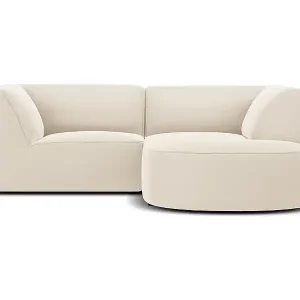 CXL by Christian Lacroix - 3-Sitzer Ecksofa rechts "Charles" Sitzer aus Samt beige - 186x180x69cm Heißes Angebot