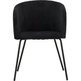 Esszimmerstuhl Berit Venture Design - Polyester-Cord Schwarz - 55x78x55 cm Neuheit