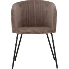 Esszimmerstuhl Berit Venture Design - Polyester-Cord - 55x78x55 cm - Braun/Schwarz Jetzt Kaufen