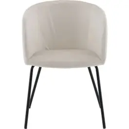 Expressversand Esszimmerstuhl Berit Venture Design - Velours Beige - 55x78x55 cm