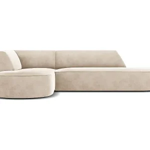 CXL by Christian Lacroix - 4-Sitzer Ecksofa links "Charles" Sitzer aus Samt leichtes beige - 273x180x69cm Super-Preis