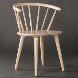 Esszimmerstuhl Bobby Venture Design - Massiv Gummibaumholz, Weiß gewaschen, 53x76x55 cm Ausverkauf