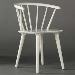 Ausverkauf Esszimmerstuhl Bobby Venture Design - Gummibaumholz Hellgrau - 53x76x55 cm