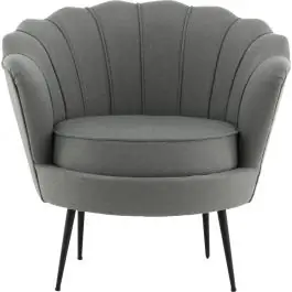 Must-Have Einzelsessel Calais Venture Design - Polyester Grau - 77x76x83 cm