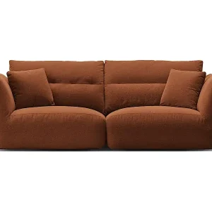 CXL by Christian Lacroix - 3-Sitzer modulares Sofa "Maurie" aus Chenille-Stoff ziegelrot - 224x107x90cm Sale