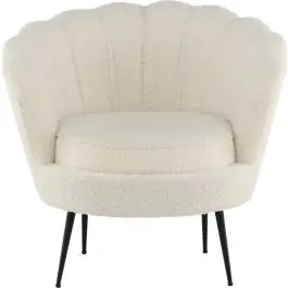 Einzelsessel Calais Venture Design - Teddy Polyester - 77x76x83 cm - Weiß/Schwarz Garantierte Lieferung