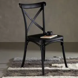 Esszimmerstuhl Crosett Venture Design - Mattschwarz Kunststoff - 55x90x52 cm Angebot