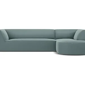 CXL by Christian Lacroix - 4-Sitzer Ecksofa rechts "Charles" Sitzer aus Samt minze - 273x180x69cm Neuheit